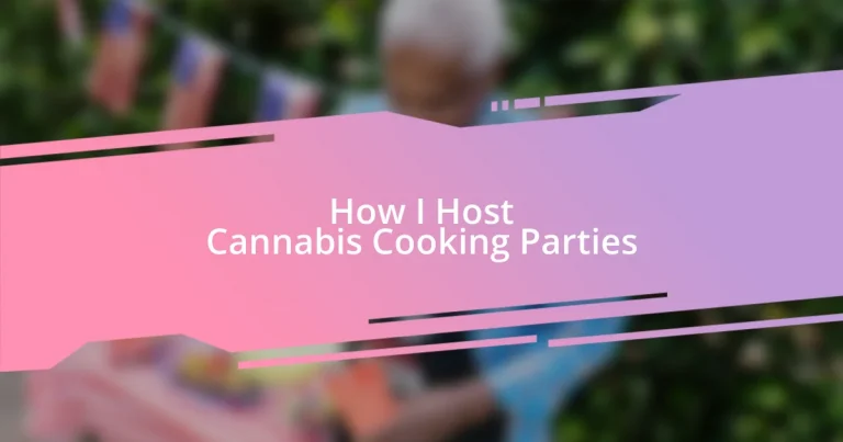 How I Host Cannabis Cooking Parties